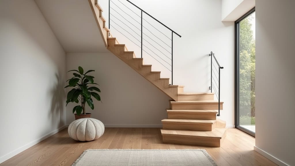 Monte-escalier tournant installé dans un escalier en colimaçon d