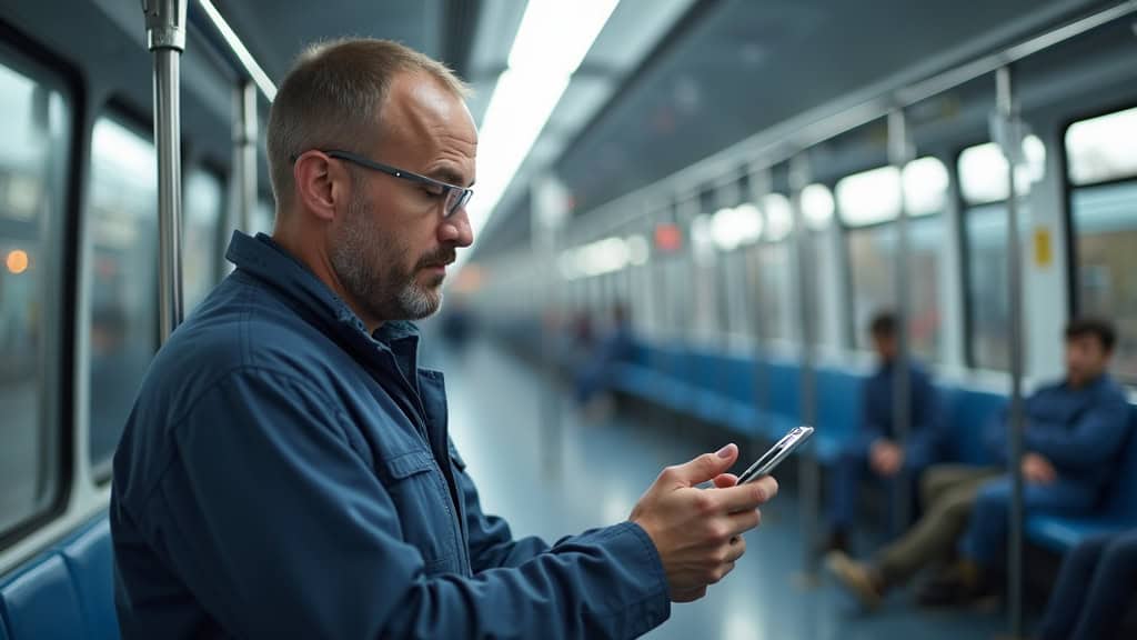 Technicien en train d