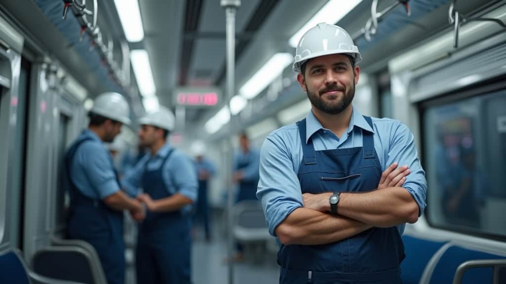 Technicien professionnel en train d