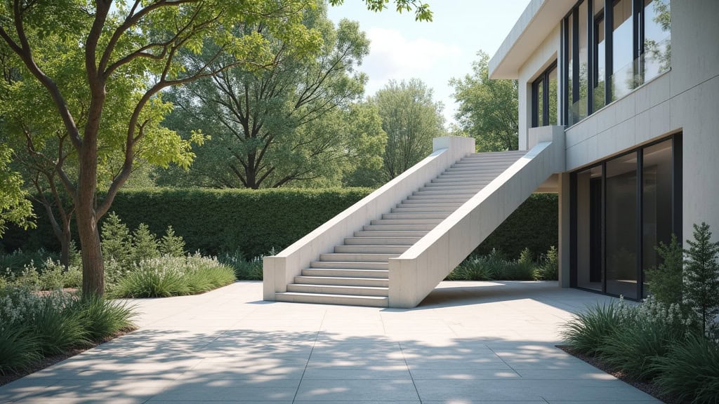 Monte-escalier extérieur installé devant l