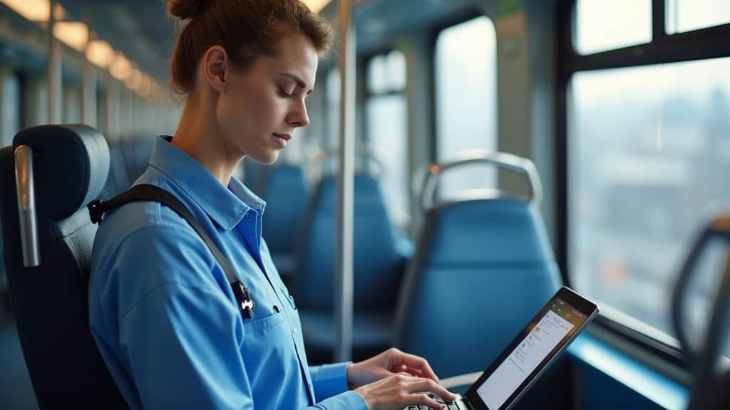 Technicien en train d