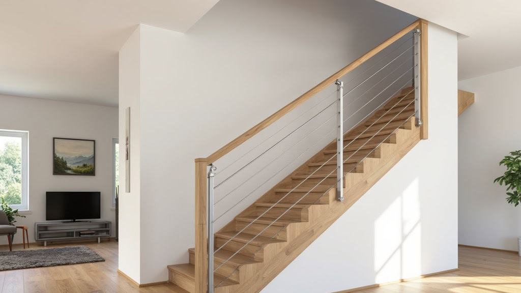 Monte-escalier tournant en aluminium laqué intégré dans un escalier en bois d