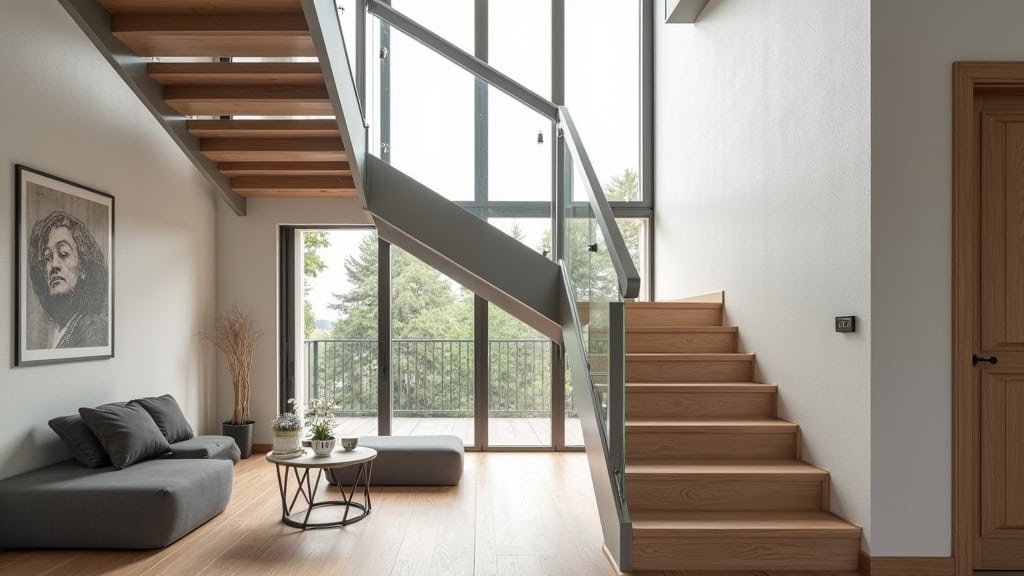 Voyage de monte-escalier installé sur l