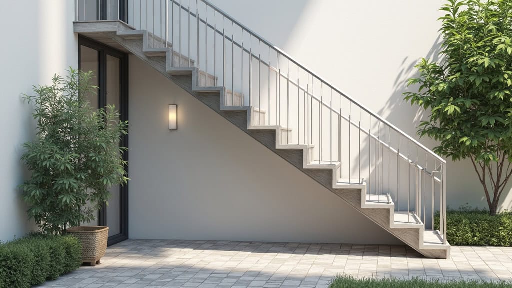 Monte-escalier extérieur installé à l