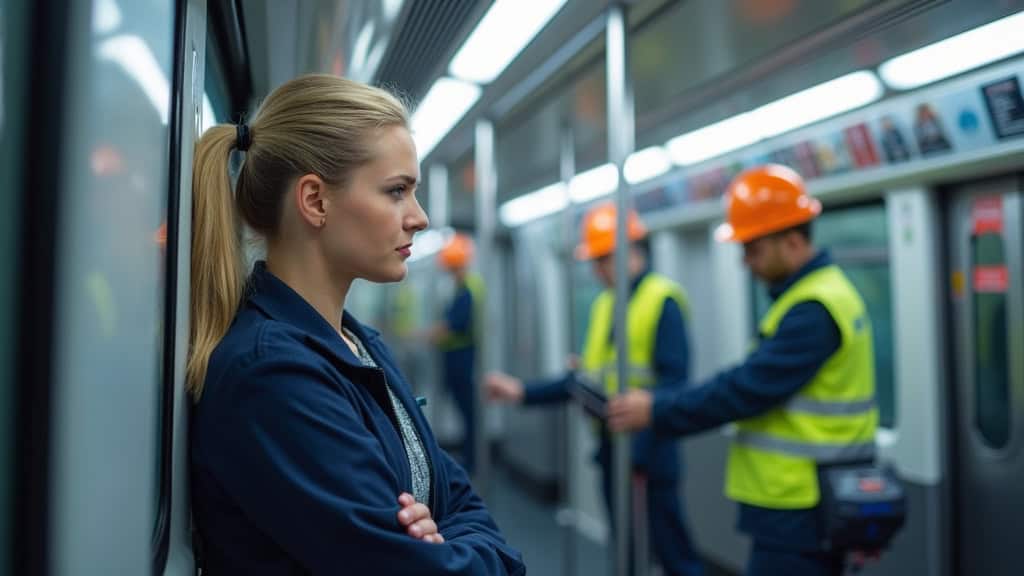 Technicien en train d