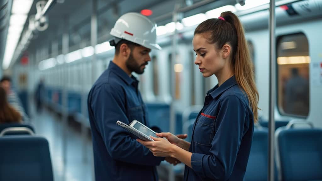 Technicien local en train d