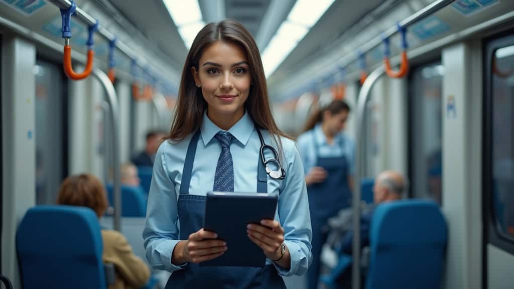 Technicien en train d