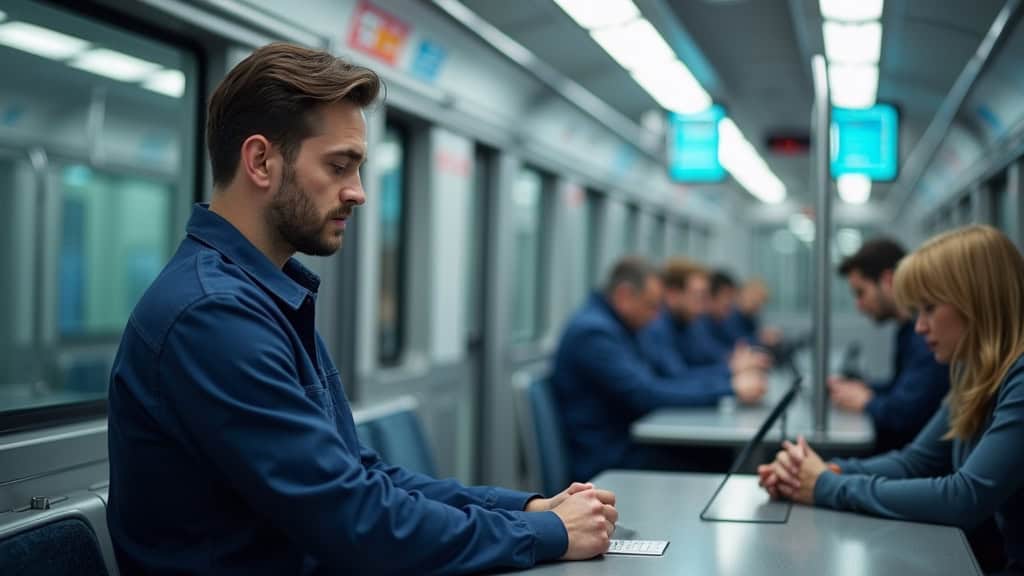 Technicien en train d