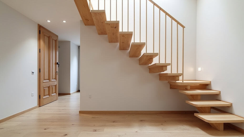 Monte-escalier droit installé dans une maison traditionnelle de Chatou, intégré discrètement à un escalier en bois