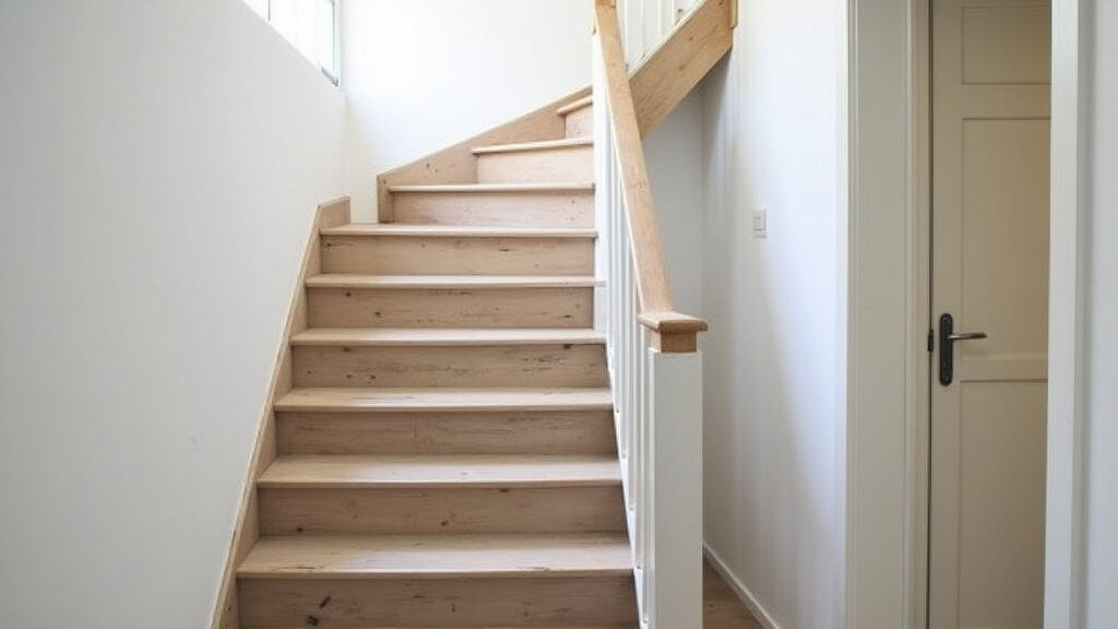 Monte-escalier droit installé sur un escalier droit à Cocheren