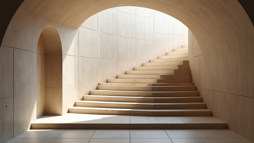 Monte-escalier courbe en cours d