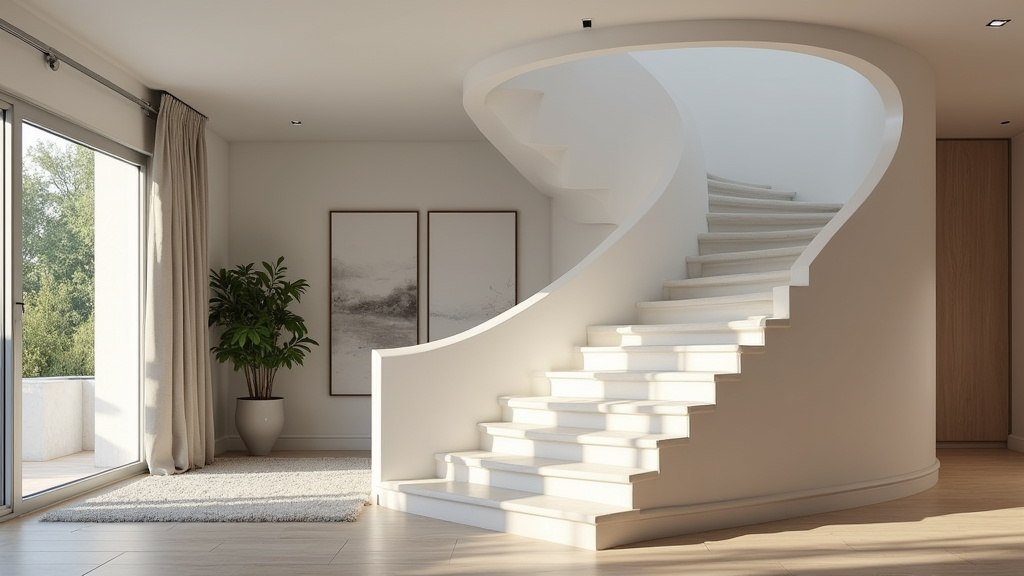 Monte-escalier courbe en fonctionnement dans une maison à Marcorignan