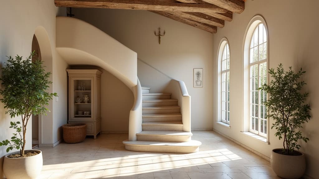 Monte-escalier courbe installé dans une maison ancienne à Salon-de-Provence