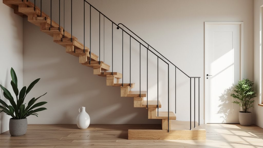 Monte-escalier courbe installé sur un escalier en colimaçon dans une maison traditionnelle des Côtes-d