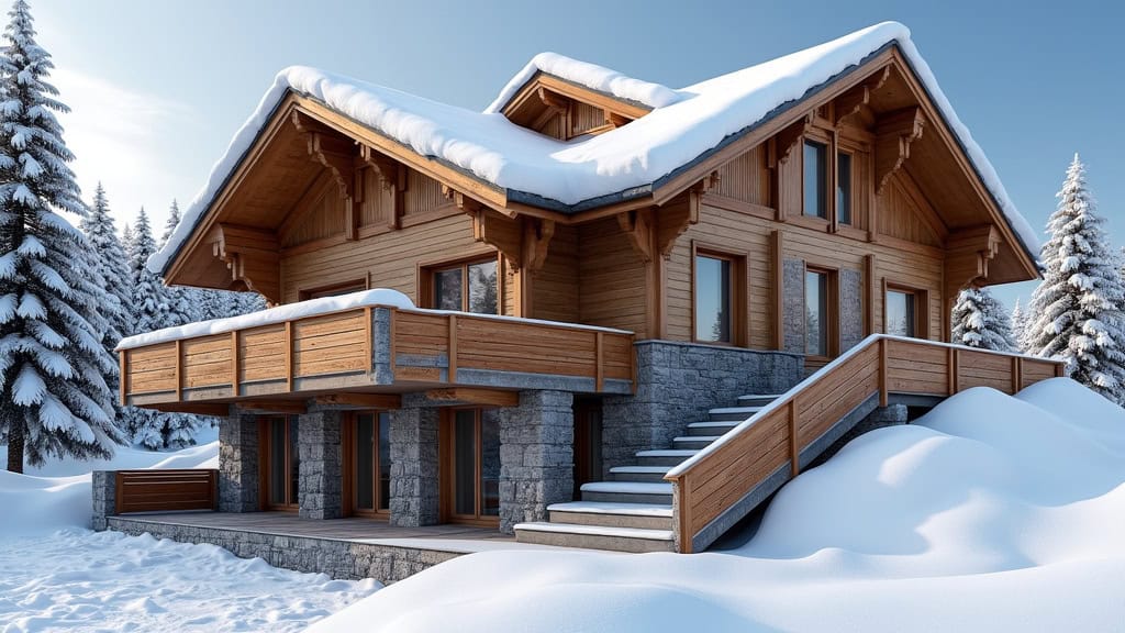 Différents types de monte-escalier installés dans des chalets de Courchevel : droit, tournant et plateforme extérieure