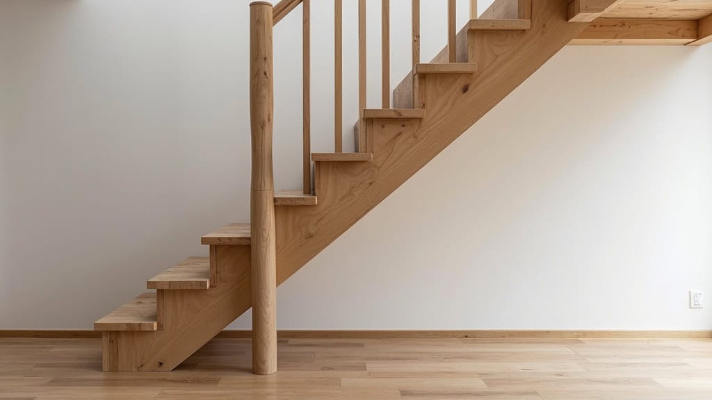 Monte-escalier droit installé sur un escalier en bois dans une maison à Courçon
