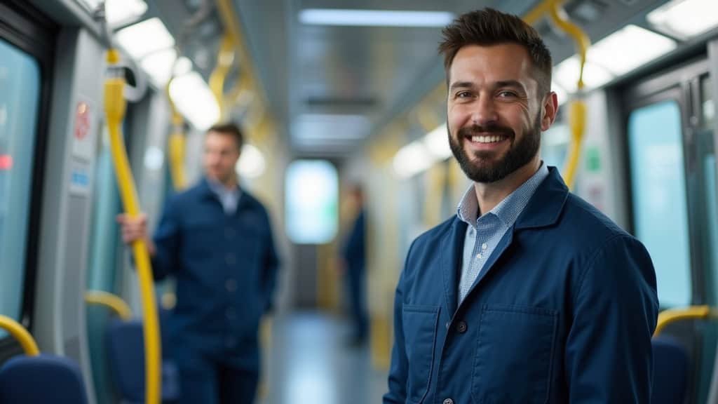 Technicien en train d