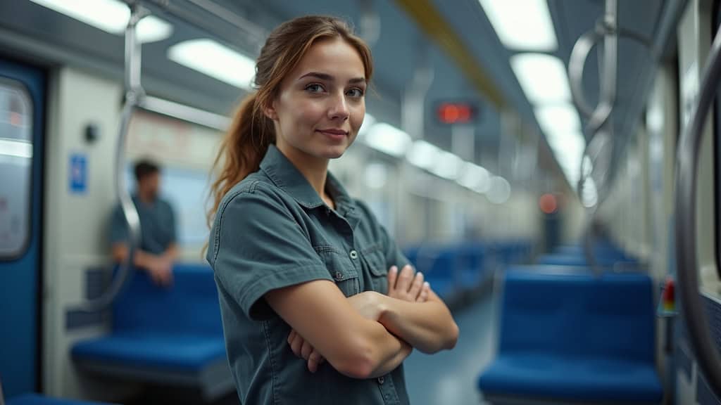 Technicien en train d