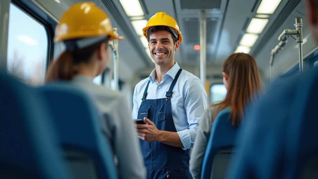 Technicien en train d