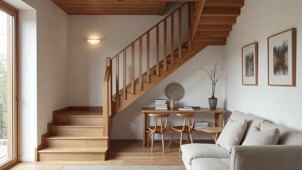 Monte-escalier droit installé sur un escalier en bois dans une maison traditionnelle de Cuxac-d