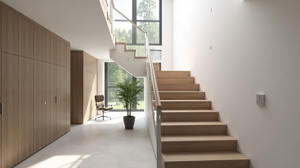 Monte-escalier debout utilisé dans un escalier à Sevrier