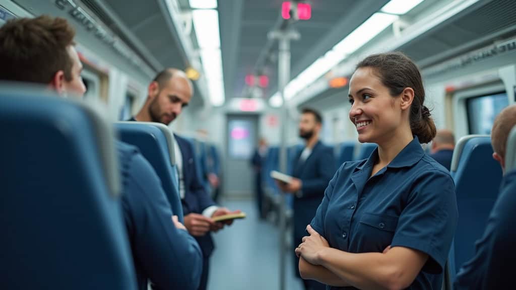 Technicien en train d