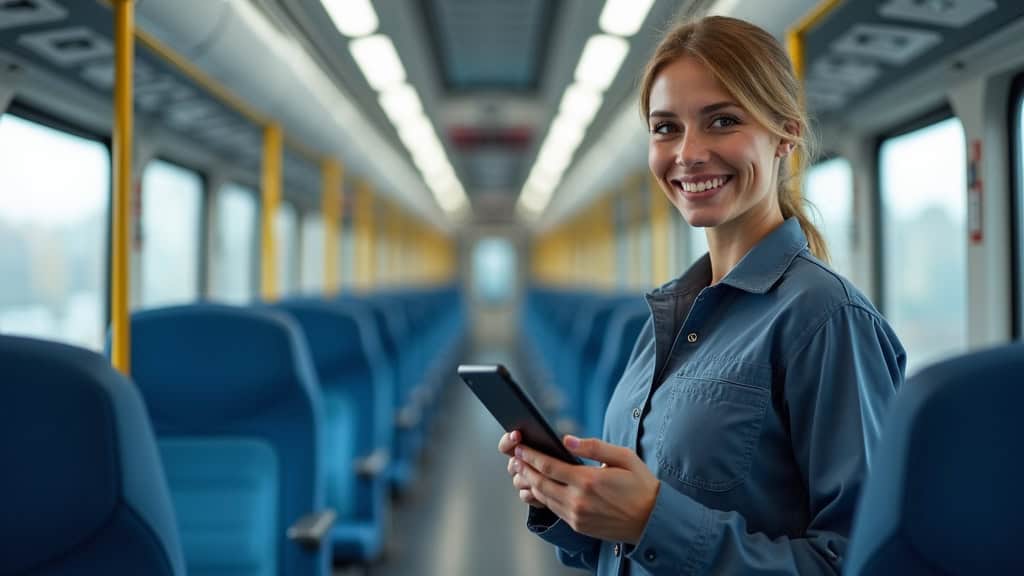 Technicien en train d