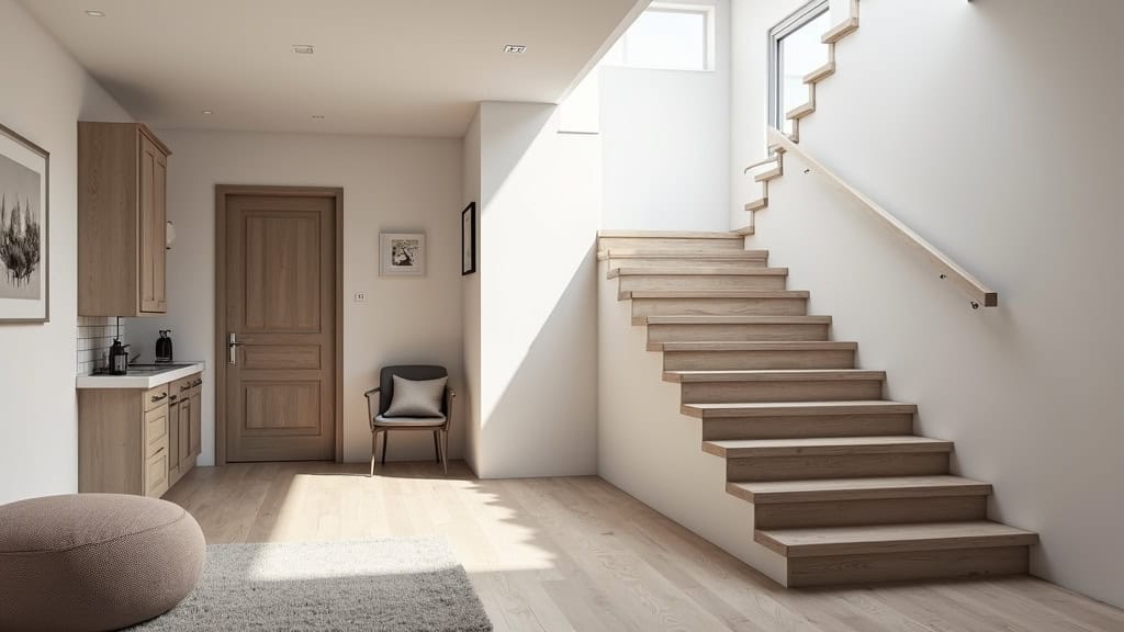 Monte-escalier droit en fonctionnement dans une maison à Lezennes