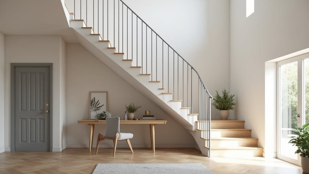 Monte-escalier droit en fonctionnement dans une maison d