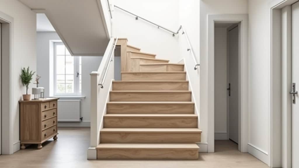 Monte-escalier droit installé dans un escalier intérieur à Lachapelle-aux-Pots