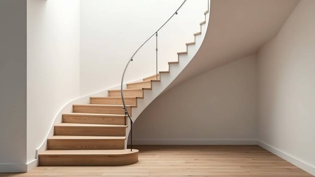 Monte-escalier droit installé dans un escalier intérieur d