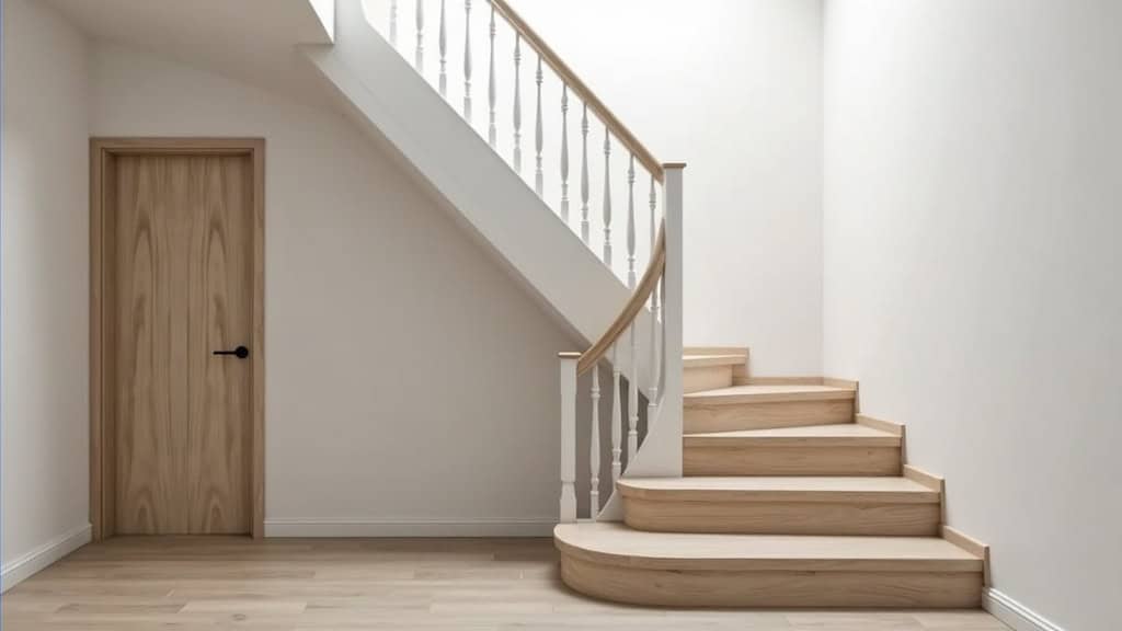 Monte-escalier droit installé dans un escalier intérieur d
