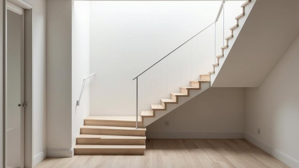 Monte-escalier droit installé dans un escalier intérieur d