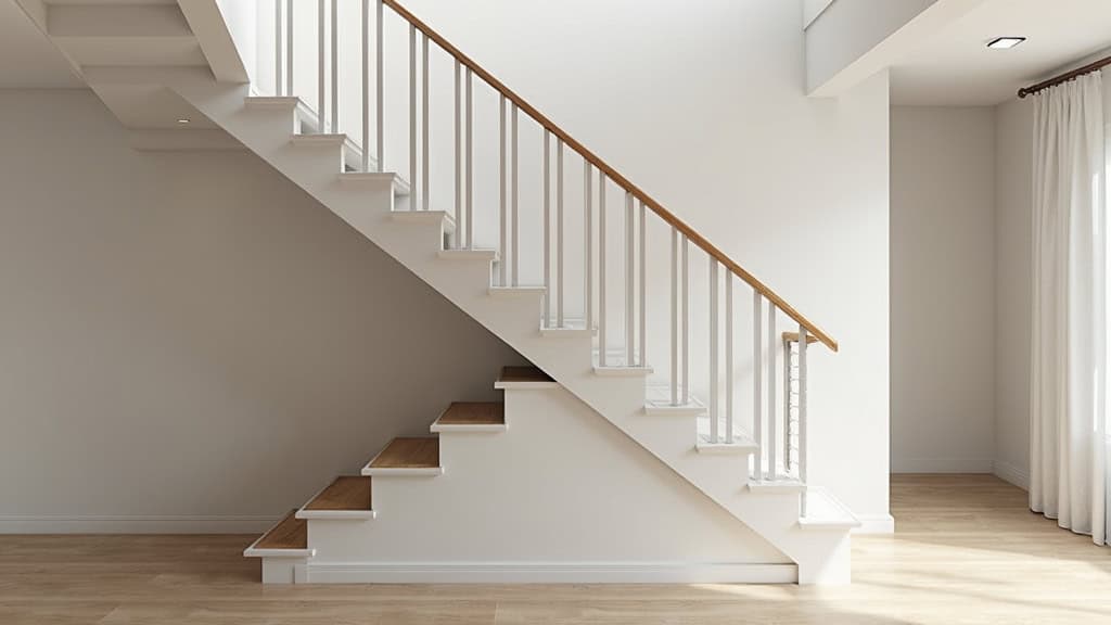 Monte-escalier droit installé dans un escalier intérieur d