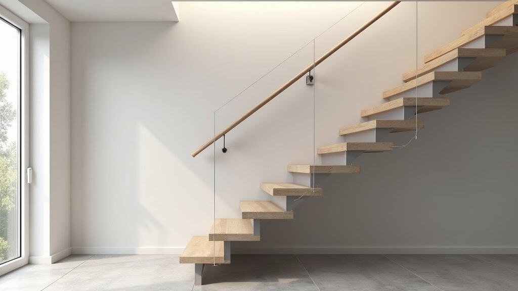 Monte-escalier droit installé dans un escalier intérieur d