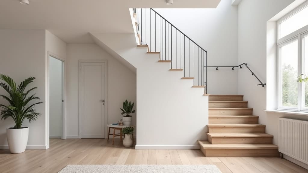 Monte escalier droit installé dans une maison à Bailleul