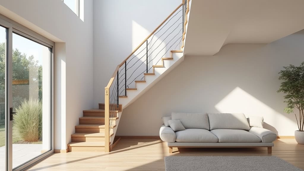 Monte-escalier droit installé dans une maison à Carqueiranne