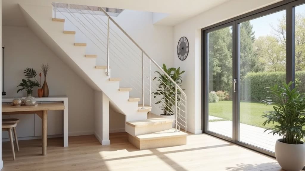 Monte-escalier droit installé dans une maison à Genillé