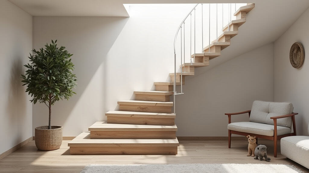 Monte-escalier droit installé dans une maison à Lafox