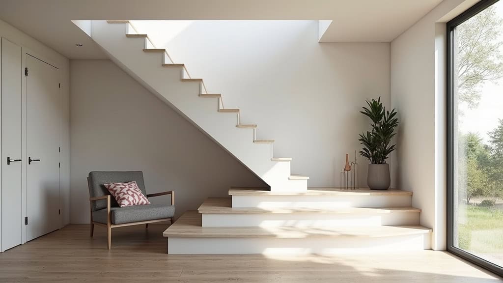 Monte escalier droit installé dans une maison à Plémet