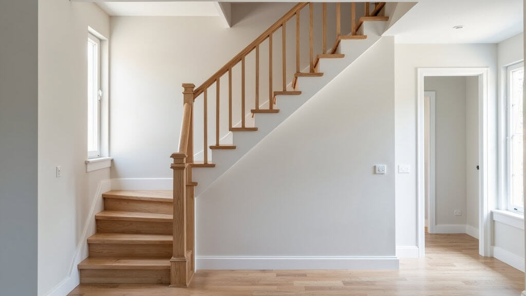 Monte-escalier droit installé dans une maison à Régina, escalier simple sans virage