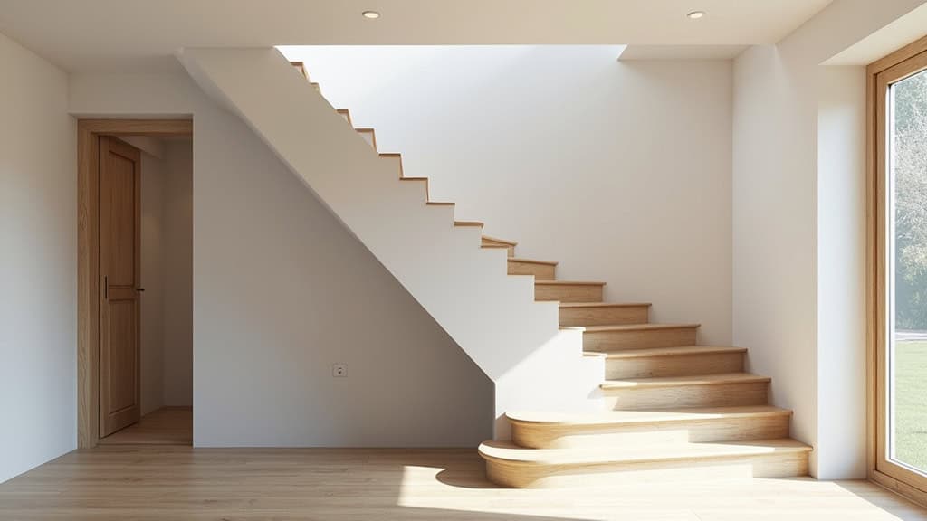 Monte-escalier droit installé dans une maison à Verson