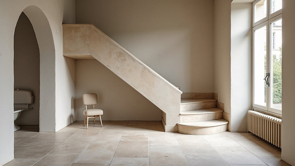 Monte-escalier droit installé dans une maison ancienne de Gençay
