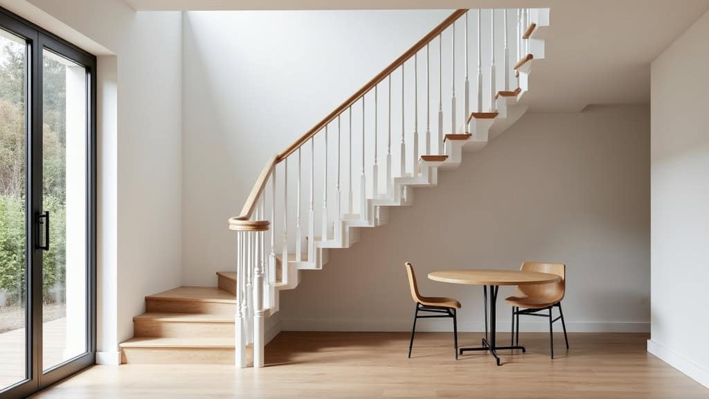 Monte-escalier droit installé dans une maison traditionnelle d