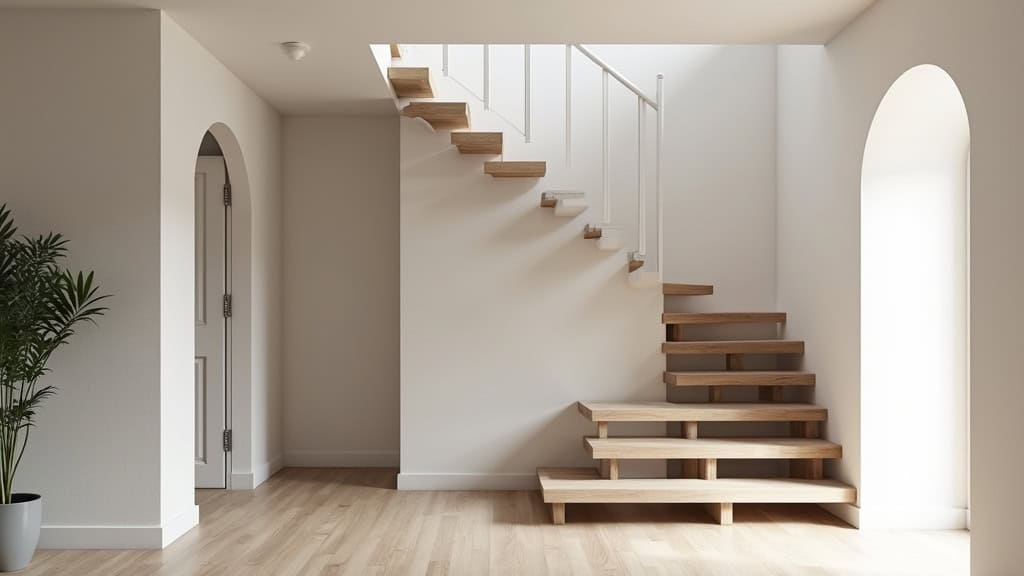 Monte-escalier droit installé dans une maison typique de Buschwiller, escalier rectiligne sans virage