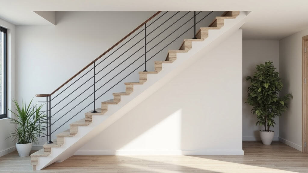 Monte-escalier droit installé sur un escalier droit à Aigurande