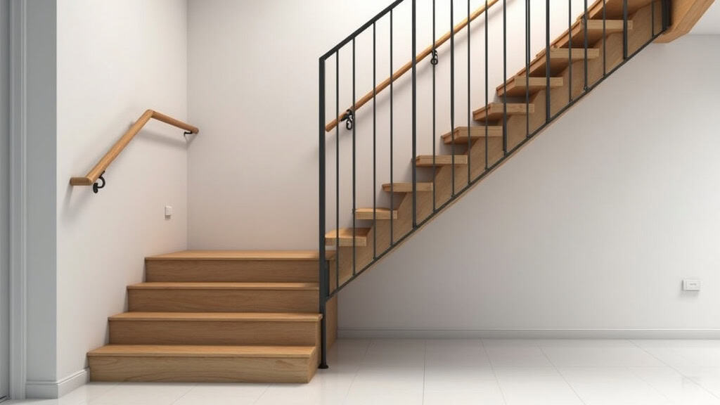 Monte-escalier droit installé sur un escalier en bois à Bierne, avec siège noir et rail discret