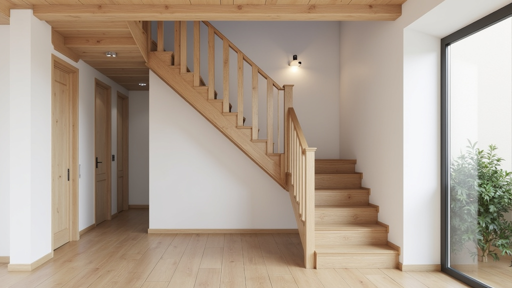 Monte-escalier droit installé sur un escalier en bois dans une maison à Saint-Martin-du-Frêne