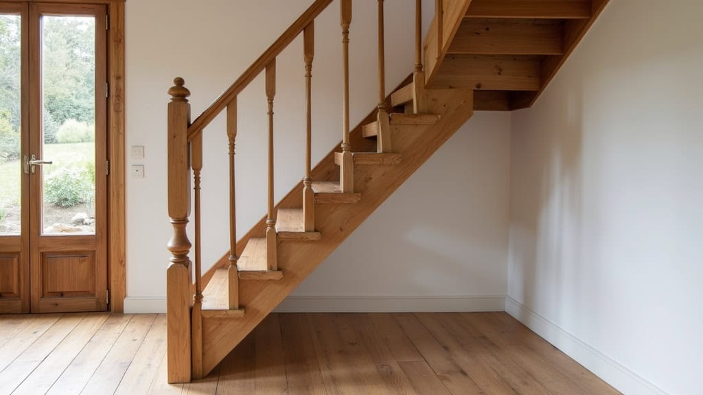 Monte-escalier droit installé sur un escalier en bois dans une maison traditionnelle à Blénod-lès-Pont-à-Mousson