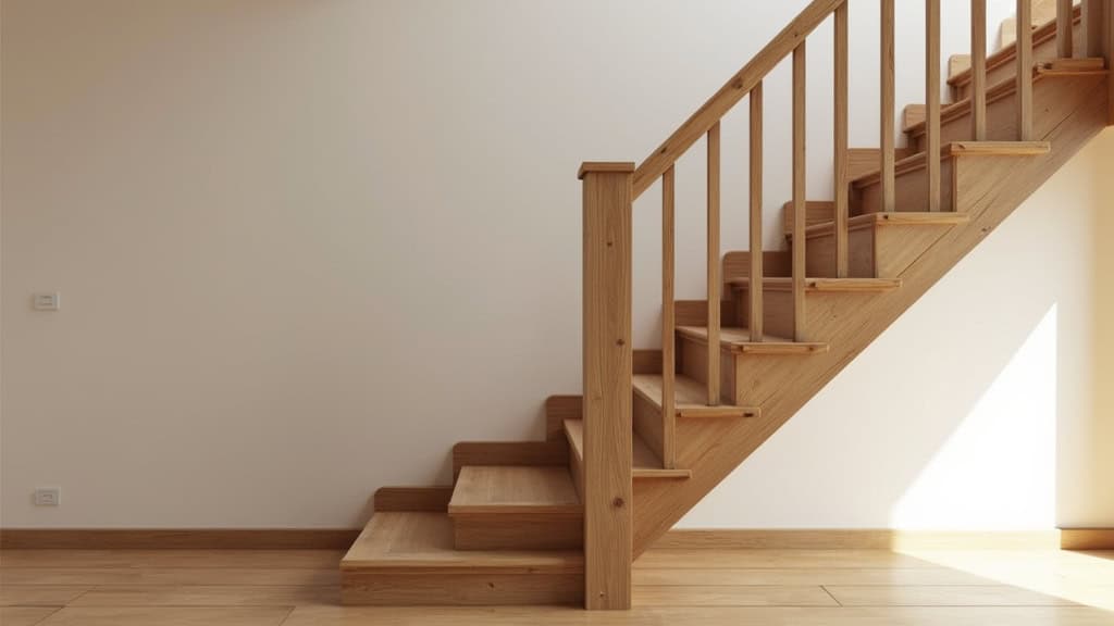 Monte-escalier droit installé sur un escalier en bois dans une maison traditionnelle d